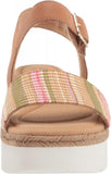 Clarks Women's Lana Shore Flat Sandal 26164475 Light Tan Leather Brown 10M