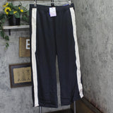 Joylab Womens Low-Rise Satin Tear Away Track Pants 94628892 Black / Tan L