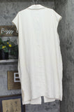 Nina Parker Women's Clasp-Front Duster Vest 323-B178W Winter Oat Off White 3X