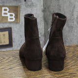 Universal Thread Ankle Bootie with Block Heel and Memory Foam Brown 7.5M