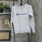 Champion Women's Powerblend Crew Graphic Sweatshirt GF567Y08113 Oxford Gray M