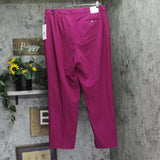 Calvin Klein Mid-Rise Straight-Leg Pants X4NPL553 Mulberry Purple 14W