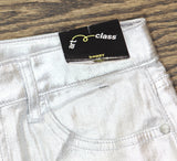 Art Class Girls High-Rise Baggy Metallic Wide Leg Denim Pants Silver Gray 16