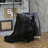 Bella Vita Womens Troy II Tall Dress Boots Block Heel TROY2 Black 6.5M