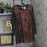 Art Class Girls Long Sleeve Sequin A-Line Dress 92642878 Multi-Colored Black XXL