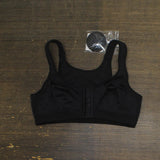 ZUZIFY Womens Racerback Front Closure Mesh Back Sports Bra Black 36B