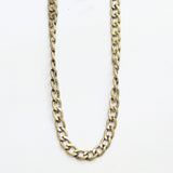 Womens Cable Chain Antique Choker Necklace Gold Yellow 16''+3''