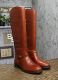 On 34th Womens Firesse Riding Boots 10019685500 Cognac Leather Brown 6.5\M