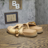 A New Day Meg Raffia Buckle Slide Sandals 94748234 Brown 7.5M