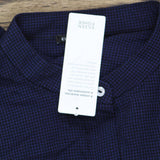 Eileen Fisher Women's Mandarin-Collar Mini-Check Shirt S3LVT-T5922M