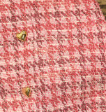 London Times Womens Houndstooth Faux-Wrap V Neck Embellished Dress Pink 18