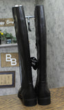 INC International Concepts Fawne Leather Knee-High Riding Boots Black 8.5M