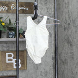 Vintage 4-Pack USA Made Youth Girls Lined Romper Leotard White 5