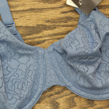 Wacoal Womens Inside Job Unlined Underwire Bra 855345 Coronet Blue 34D