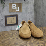 A New Day Womens Kimberly Genuine Leather Suede Loafers Dark Sand Brown 8M