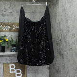 Blondie Nites Juniors Sequin Balloon-Sleeve Mini Dress 4974BN Black 17