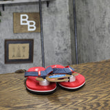 Floopi Women Durable EVA Floral Textured Flip Flops Red Multi 6M