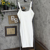 Almost Famous Trendy Plus Size Sleeveless Bodycon Dress Winter White 2X