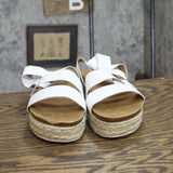 Yoki Women's Platform Espadrille Sandals CHIARA-10WHITE White 6.5M