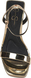 Jessica Simpson Adonia Two-Piece Platform Stiletto Dress Sandals Gold Yellow 5M