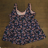 Raisins Plus Size Lucia V-Neck Swimdress One Piece Swimsuit Black Multi 18W