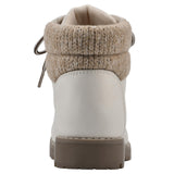 Cliffs By White Mountain Lace-Up Hiker Style Bootie Winter Off White / Fabric 9M