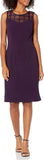 Maya Brooke Women's Sheath Knee Length Dress 26366 Eggplant Purple 14