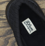 Dluxe By Dearfoams Jersey Sport Lounge Clog Slippers Night Black XL (13-14)