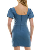 Trixxi Juniors Twist-Front Bodycon Dress 26EG67023I Slate Blue L