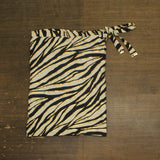 Michael Michael Kors Womens Zebra-Print Pareo Cover Up Wrap Black / Gold M/L
