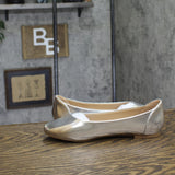 Journee Collection Insole Slip-On Round Toe Ballet Dress Flats Silver Gray 7.5W