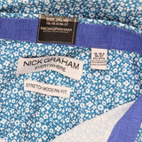 Nick Graham Mens Traveler Dress Shirt Aqua Blue Green 2XL 18-18.5 36-37