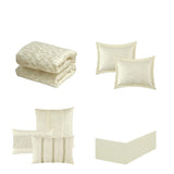 Nanshing 7pc Calioppa Abstract Comforter Set Artemis7-Q-BE Beige Brown Queen