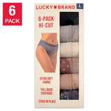 Lucky Brand Womens Ladies Hi-Cut 5-Pack Panties 1790598 Blue S