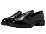 Nine West Womens Maibel 3 Slip On Platform Loafers WNMAIBEL3 Black Patent 8M