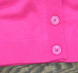Aqua Womens Front Button Cashmere V-Neck Cardigan Sweater V10337 Neon Pink M