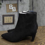 Universal Thread Taylor Kitten Heel Ankle Boots with Memory Foam Insole Black 7M
