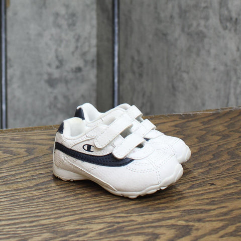 Champion Toddler Boys Slip On Strap Sneakers Shoes White / Blue 4W
