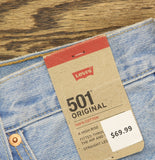 Levi's Womens 501 Button Fly Jeans 94417269 County Fair Blue 27x30