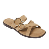 Universal Thread Ridge Sandals Buckle Strap 94822847 Taupe Brown 7M