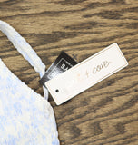 Salt + Cove Juniors Smocked Tie-Front Bikini Swim Top Cornflower Blue M