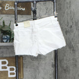 Universal Thread High-Rise Shortie Jean Shorts with Side Panel White / Black 6