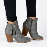 Journee Collection Women's Tru Comfort Foam Vally Bootie Ankle Boot Gray 7.5M