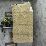 Knights Bridge 100% Soft Plush Cotton Circle Bath Rug Mat Stone Brown 24x40