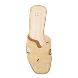 A New Day Womens Nina Raffia H-Band Slide Sandals 92244961 Beige Brown 9M