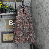 Bb Dakota Womens Sleeveless Tiered Floral Dress BL28140W Black Ditsy Floral S