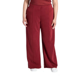 A New Day Womens High Rise Elastic Waist Sandwash Pull-on Pants Maroon Red M