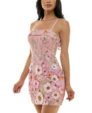 City Studios Juniors Embroidered Tulle 3D Dress 8304UG3BT3 Pink Multi 5/6