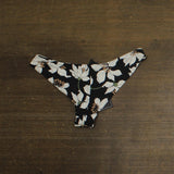 Volcom Womens Bikini Bottoms Cheeky Coverage Swim Midnight Lily Black Multi M