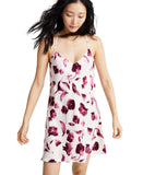 State Of Day Womens Silk Touch Solid Chemise Nightgown Watercolor Pink S